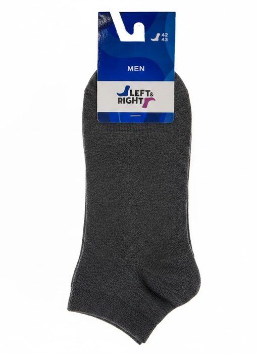 Шкарпетки чоловічі Left&Right 221 короткі р.42-43 темно-сірі