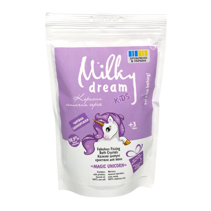 Сіль для ванни дитяча Чарівна Єдиноріжка Milky Dream 300 г