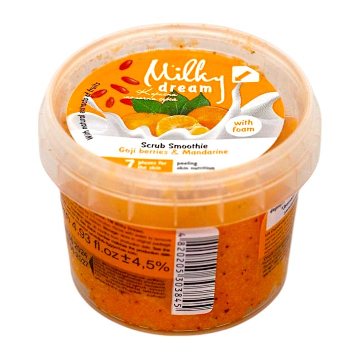 Скраб-смузі з піною для тіла Goji berries & Mandarine Milky Dream 140 г