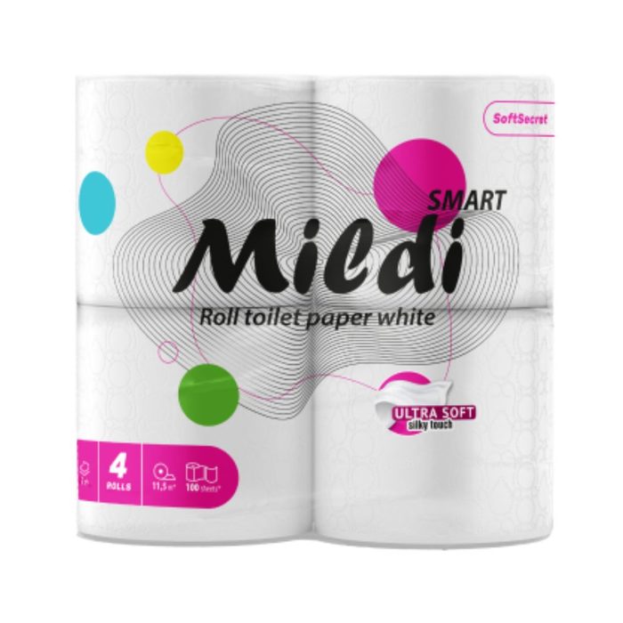 Туалетний папір Mildi Smart 93×105 2 шари 4 шт