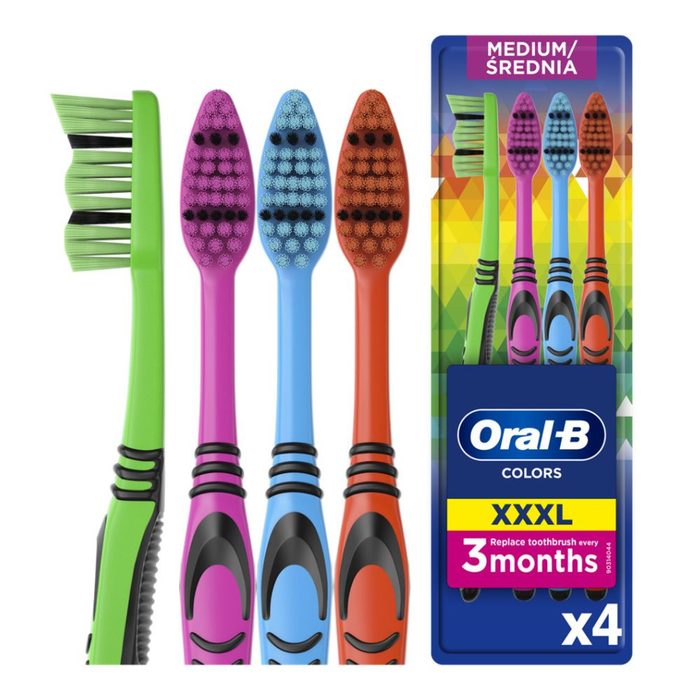 Зубна щітка Oral-B Колорс 40 Середня 4 шт