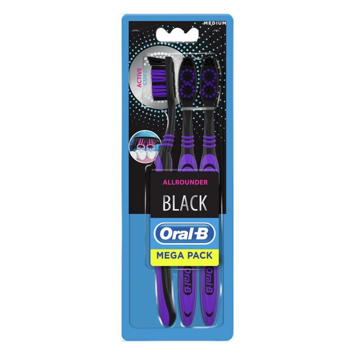 Зубна щітка Oral-B Всебічне чищення Black Середня жорсткість 3 шт
