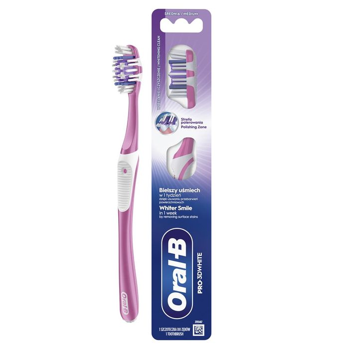 Зубна щітка Oral-B Pro-3D White Середня жорсткість 1 шт