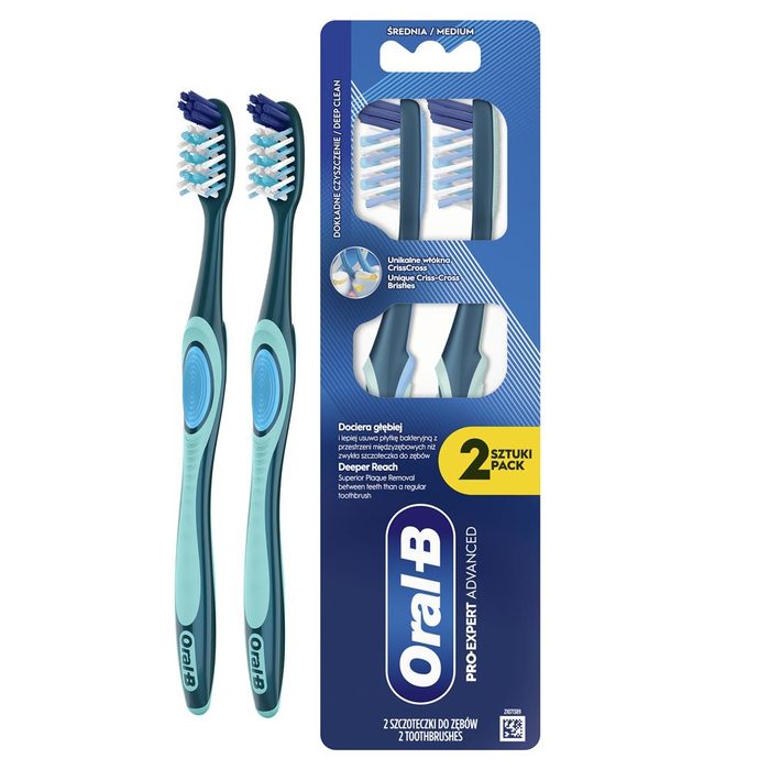 Зубна щітка Oral-B Pro-Expert Advanced Середня жорсткість 2 шт