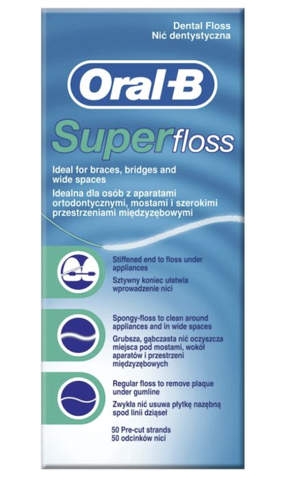 Зубні нитки-палички (флоси) Oral-B Super Floss 50 шт