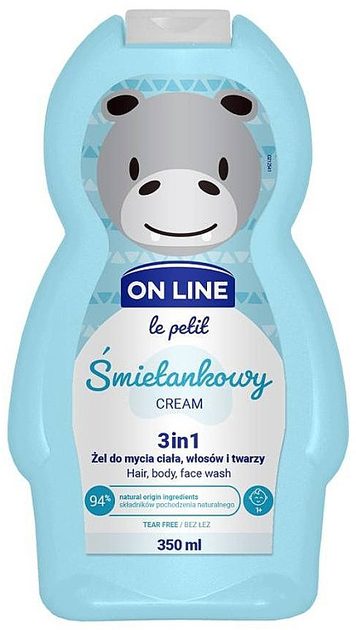 Засіб для миття волосся, тіла та обличчя дитячий On Line Le Petit Cream 350 мл