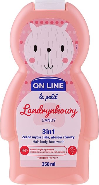 Засіб для миття волосся, тіла та обличчя дитячий On Line Le Petit Candy 350 мл