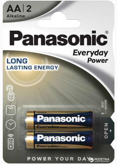 Батарейка Panasonic LR06 Everyday Power 2 шт (блістер)