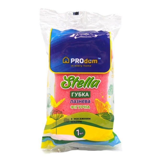 Губка банна "Stella" ProDom 1 шт (10х5х17 см)