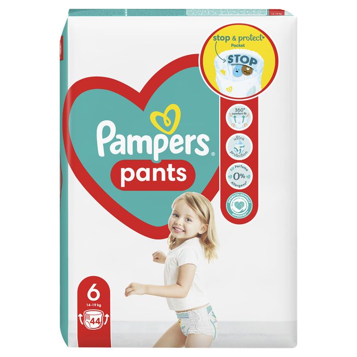 Підгузники-трусики дитячі Pampers Giant Розмір 6 (13–19 кг) 44 шт