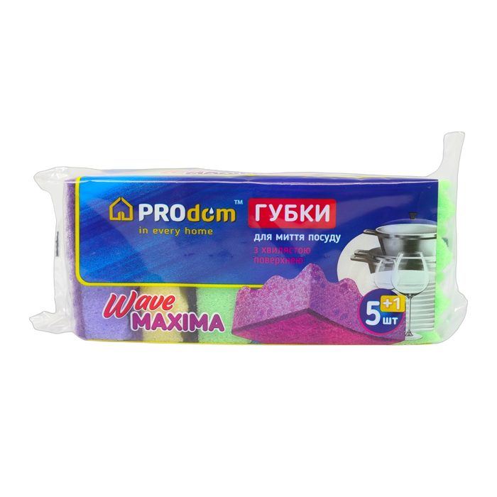 Губки кухонні Maxima ProDom 5+1 шт (9,3х6,3х3 см)