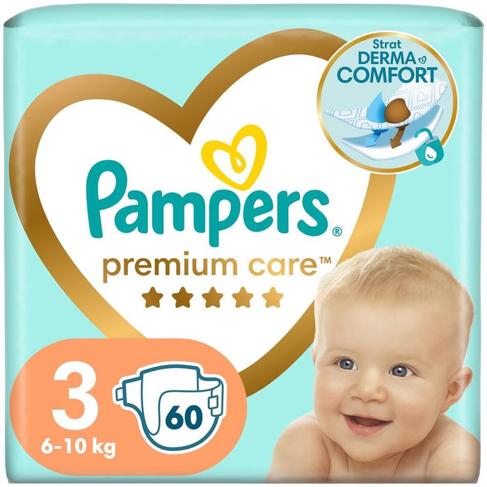 Підгузники дитячі Pampers Premium Care Midi Розмір 3 (6–10 кг) 60 шт