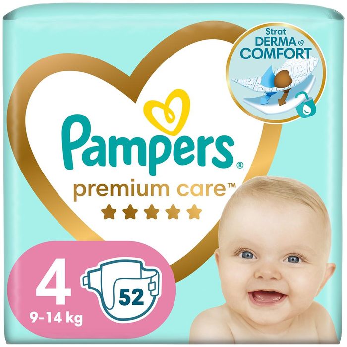 Підгузники дитячі Pampers Maxi Premium Care Розмір 4 (9–14 кг) 52 шт