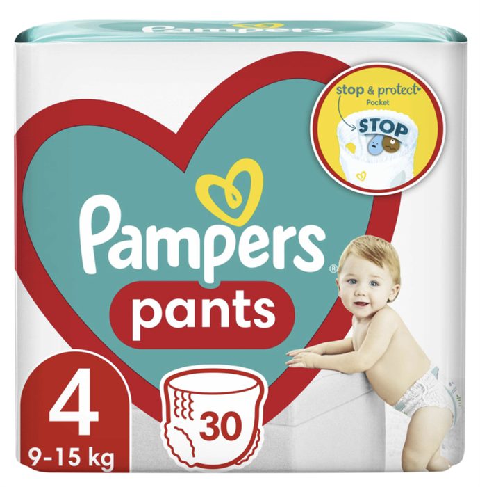 Підгузники-трусики дитячі Pampers Maxi Розмір 4 (9–15 кг) 30 шт