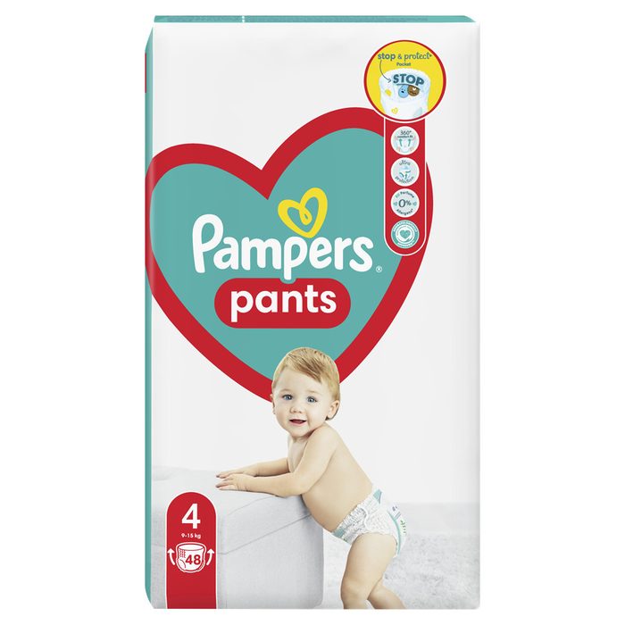 Підгузники-трусики дитячі Pampers Maxi Розмір 4 (9–15 кг) 48 шт