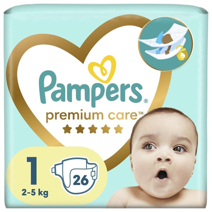 Підгузники дитячі Pampers Newborn Premium Care Розмір 1 (2–5 кг) 26 шт