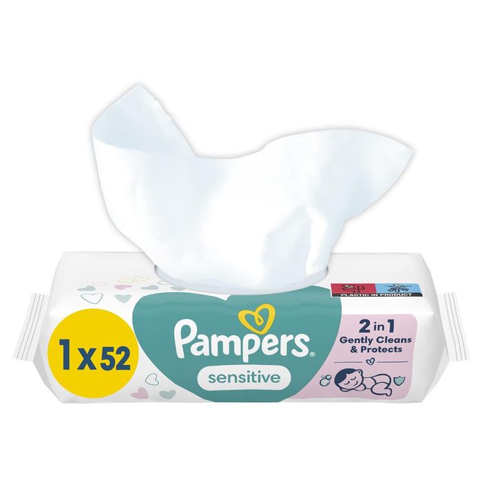 Серветки вологі дитячі Pampers Sensitive 52 шт