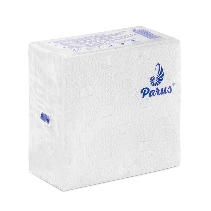 Parus Серветки паперові білі 33*33 см 1 шар 100 шт