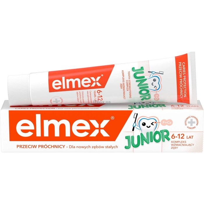 Зубна паста Elmex дитяча Junior від 6 до 12 років проти карієсу 75 мл