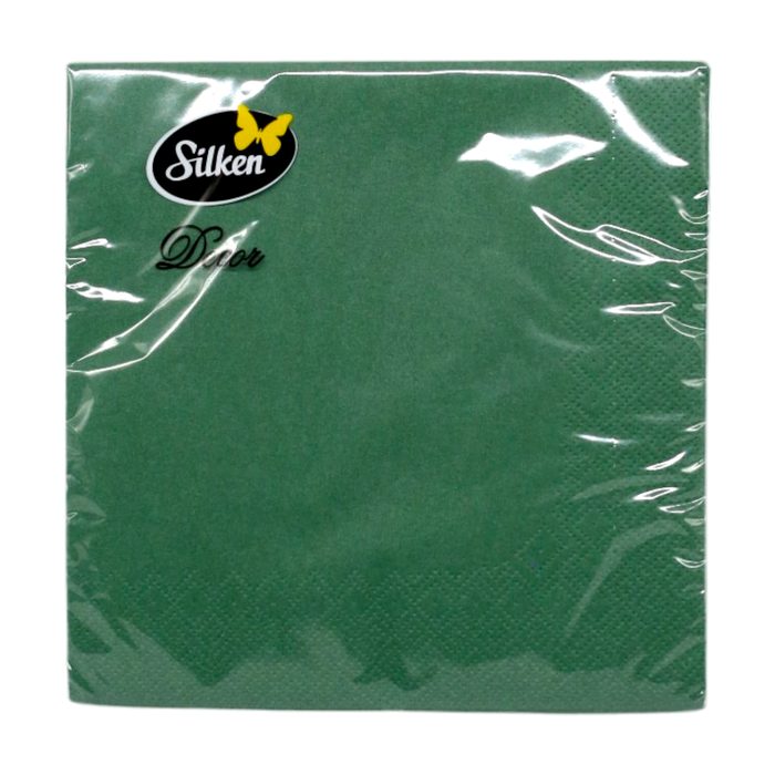 Silken Серветки паперові Зелені 33*33 см 3 шари 20 шт