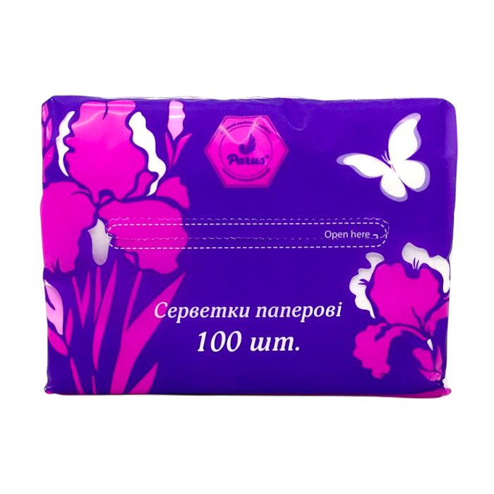 Серветки Parus паперові білі 20*13,3 см 2 шар 100 шт