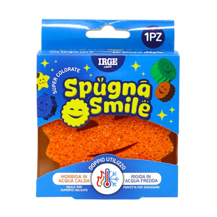 Губка кухонна для чищення IRGE Smile Scrub 10×10×3 см