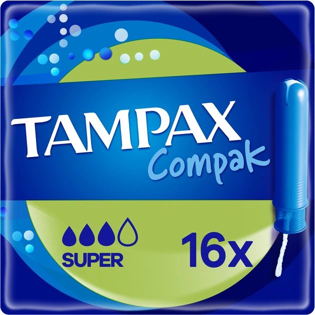 Тампони з аплікатором Tampax Compak Super Duo 16 шт