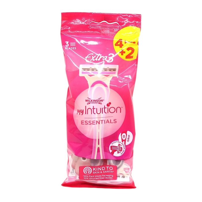 Одноразові жіночі бритви для гоління Wilkinson Sword Extra My Intuition Essentials 3 леза 4+2 шт