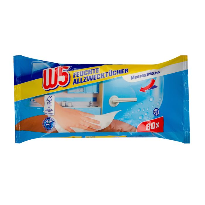 Вологі серветки W5 Sea Breeze 80 шт.