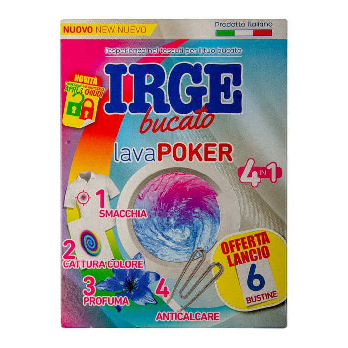 Серветка-пастка IRGE 4в1 (плямовивідник, захоплення кольору, ароматизатор, проти накипу) 6 шт